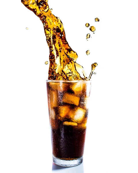 Cola with ice — Stock Photo, Image