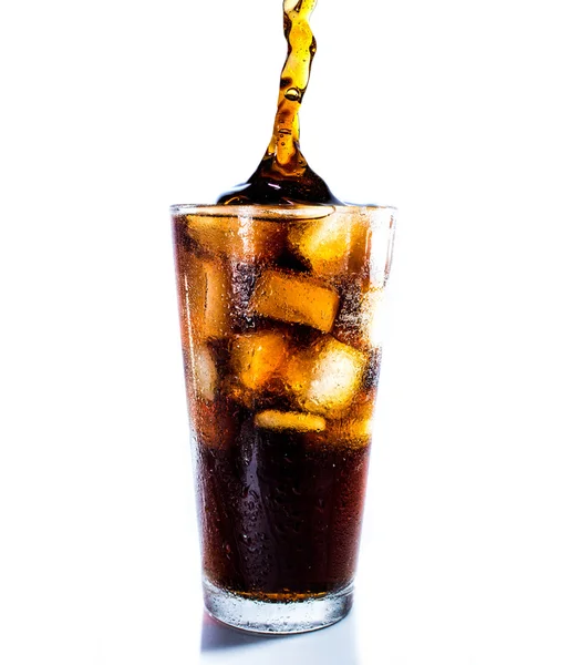 Cola with ice — Stock Photo, Image