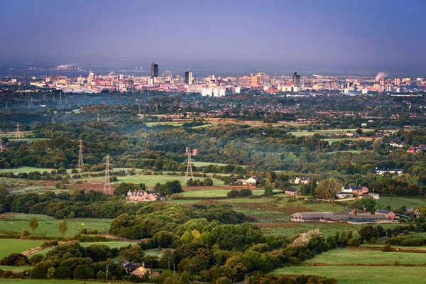 Wielka Brytania Skyline w Anglii Manchester — Zdjęcie stockowe