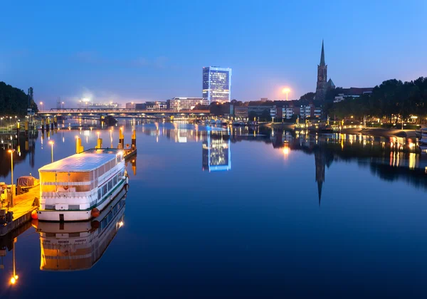 Fiume Weser Brema Germania — Foto Stock