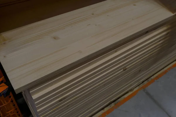 Holzdielen Großaufnahme Holzdetails Der Möbel Möbelindustrie — Stockfoto