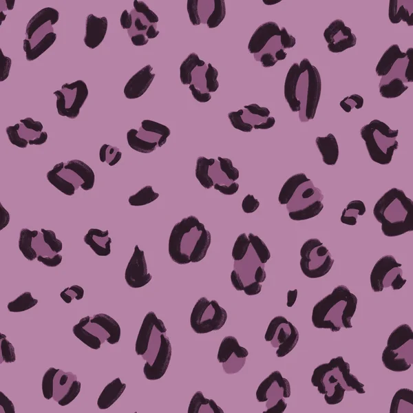 Ručně Kreslené Zvířecí Žíhaný Bezešvé Vzor Růžovém Pozadí Monochromatický Vzor — Stock fotografie