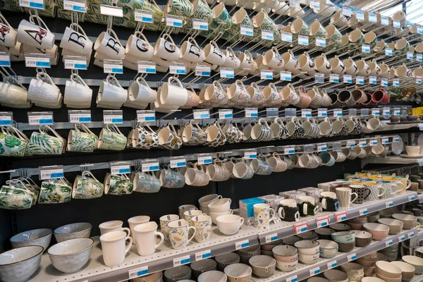 July 2021 Milan Italy Many Mugs Cups Different Colors Shapes — Stock Photo, Image