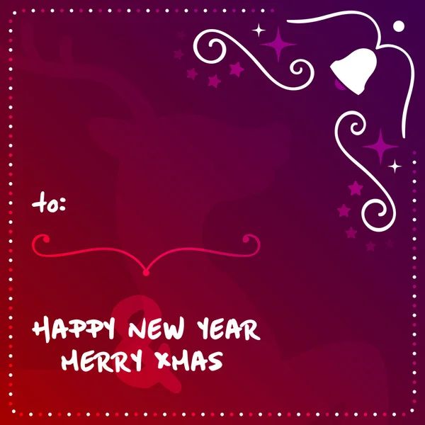 Wonderful New Years Eve and Merry XMAS Vector Template. Greeting Card Vector EPS10 Illustration Design — Stock Vector