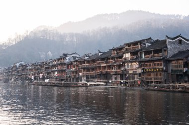 Fenghuang, Çin - 27 Şubat 2016: Phoenix Eski Kenti (Fenghu