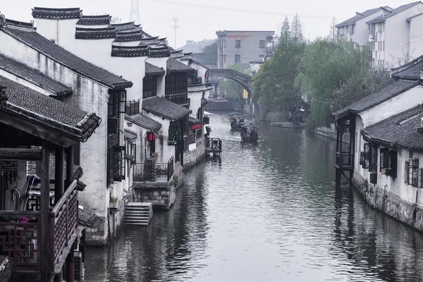 Nanxun、中国。湖の東の旧市街 — ストック写真