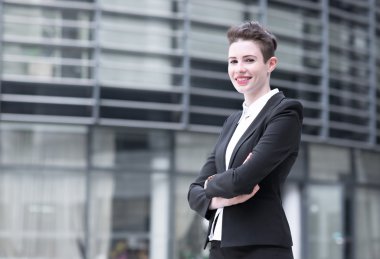 Modern iş kadını eller geçiş