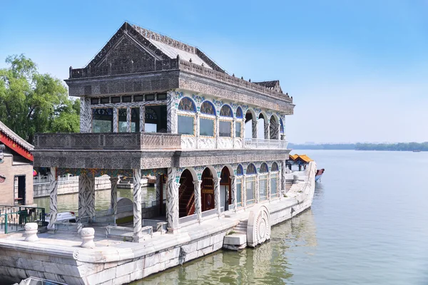 Μαρμάρινο σκάφος στο θερινό παλάτι, beijing, Κίνα — Φωτογραφία Αρχείου