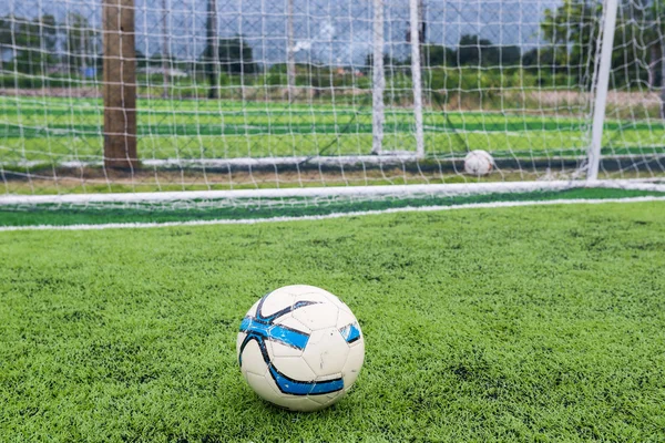 Artificial grass soccer arena — Stock Photo, Image