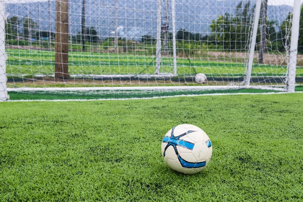 Artificial grass soccer arena — Stock Photo, Image