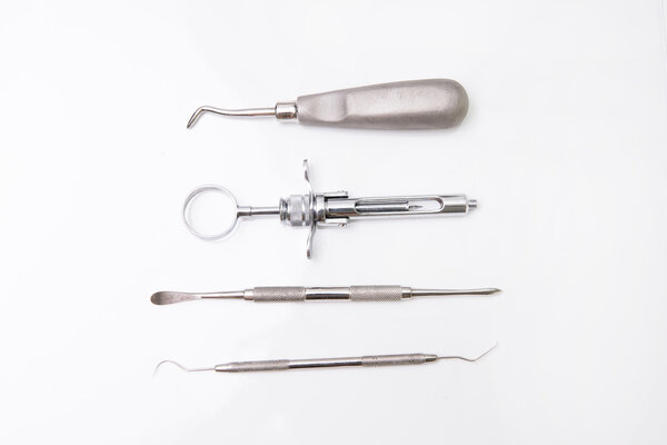 Dental tools in dental clinic