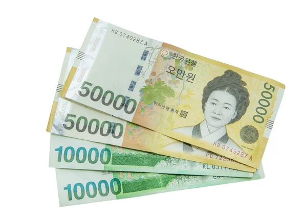 Sydkoreanska vann valuta — Stockfoto