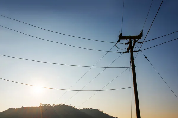 Posto eléctrico na estrada — Fotografia de Stock