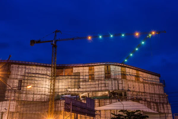 Construction site with cranes — Stock Photo, Image