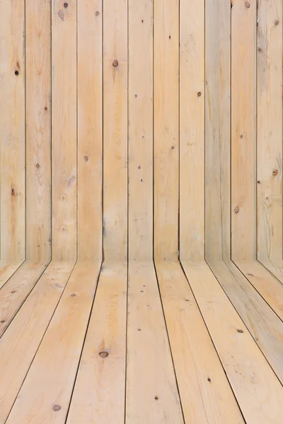 Mur et plancher en bois — Photo