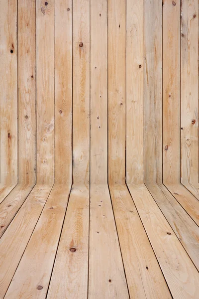 Wooden wall and floor — Stock Photo, Image