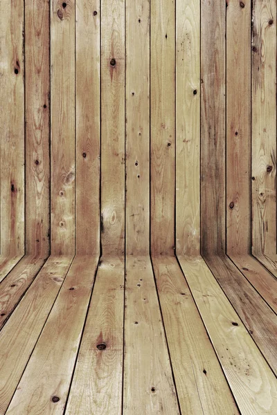 Mur et plancher en bois — Photo