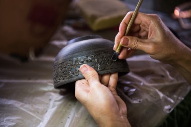 Kil yapmak toprak için oyma el.