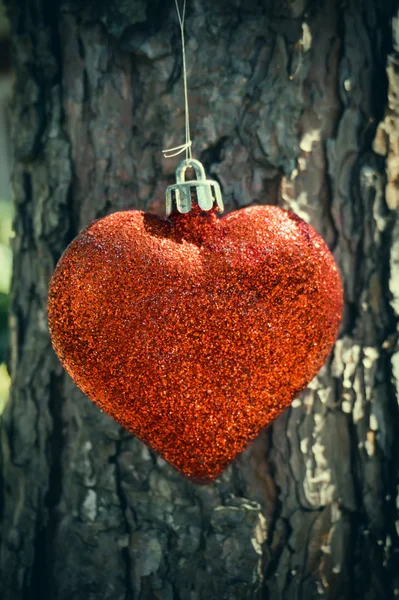 Glitter red heart — Stock Photo, Image