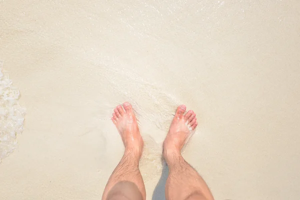 Stopy na plaży — Zdjęcie stockowe