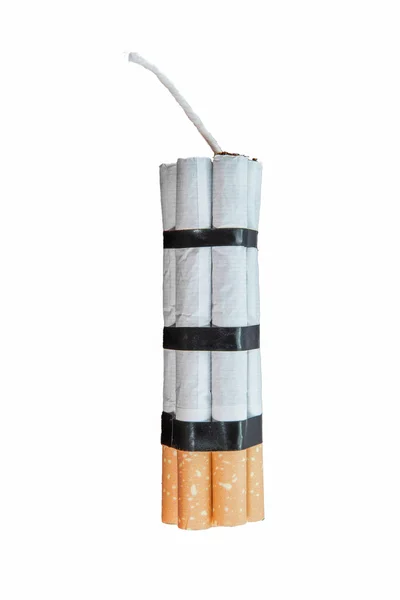Cigarette as dangerous Dynamite — Stock Photo, Image