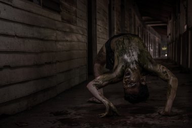 Çirkin zombi adam perili evde