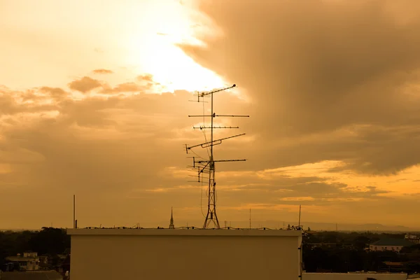 The antenna with warm light — Stock Photo, Image