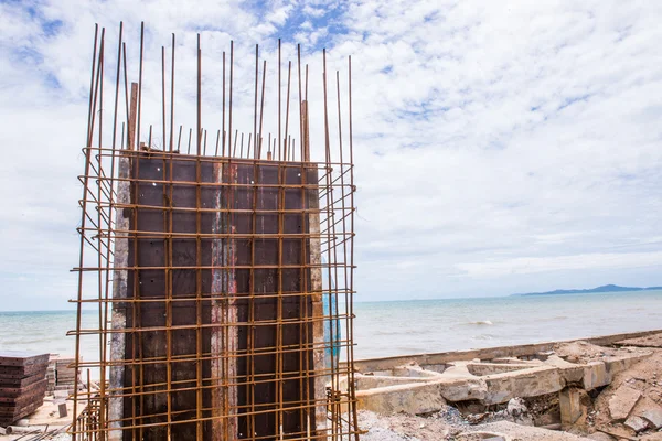 The construction site near to the sea — Stock Photo, Image