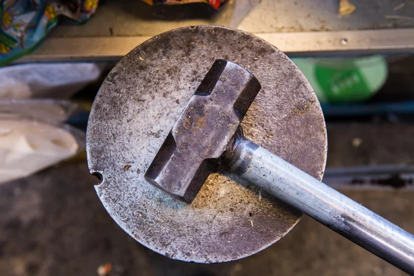 Steel sledge hammer — Stock Photo, Image