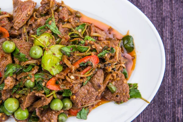 Fried pork with sauce — Stock Photo, Image