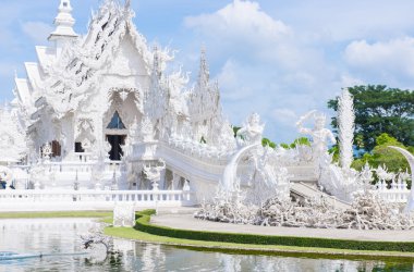 Ünlü Tayland tapınak veya Beyaz Tapınak