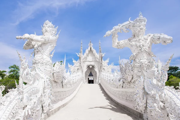 Famous Thailand temple or white temple — Stock Photo, Image