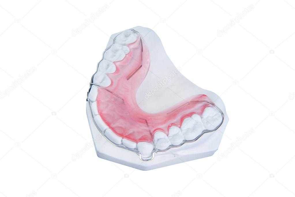 Retainer and brace with  gum