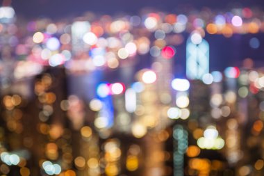 bulanık ve bokeh og şehirli gece zamanında.