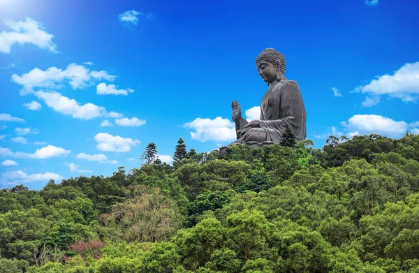 Giant Buddha, Po Lin Monastery in Hong Kong, Lantau Island