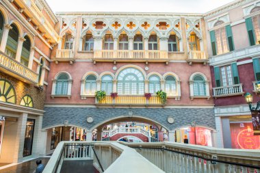 MACAU, CHINA , MAY 22th 2014, The Venetian Hotel, Macao , The famous shopping mall, luxury hotel and the largest casino in the world