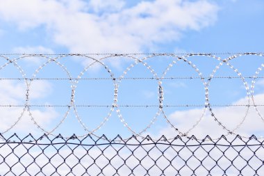 Mavi gökyüzü ile dolaştırmak barb