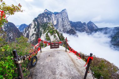 Huashan mountain. The highest of China five sacred mountains, called the 