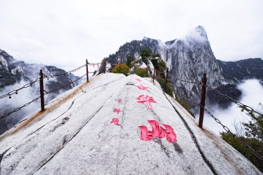 Huashan mountain. The highest of China five sacred mountains, called the 