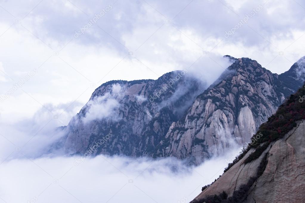 Huashan mountain. The highest of China five sacred mountains, called the 