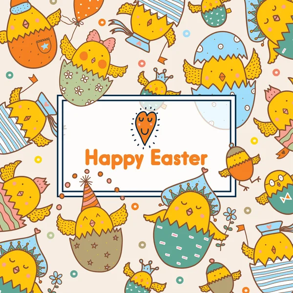 Bonne carte postale de Pâques — Image vectorielle