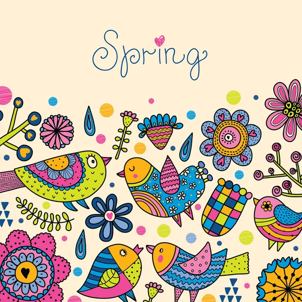 Lindo fondo primavera — Vector de stock
