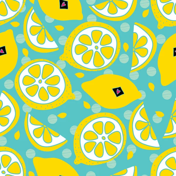 Modèle sans couture citrons . — Image vectorielle