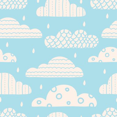 Şirin bulutlar desen