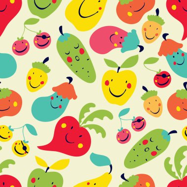 Meyve ve sebze desen