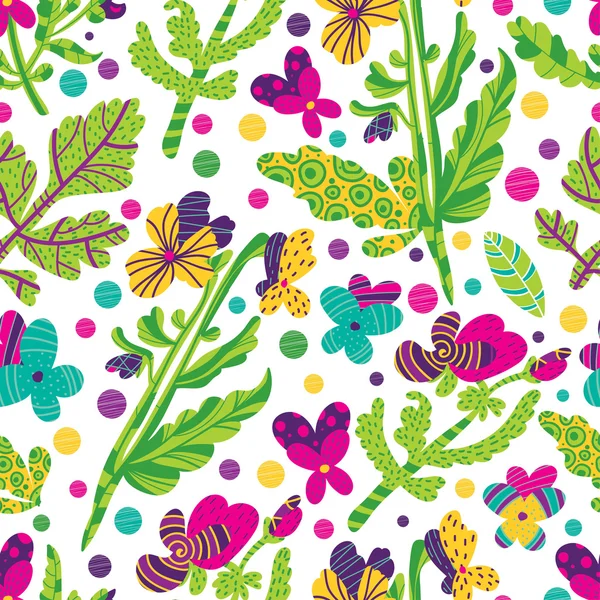 Seamless pattern with flowers — Stock Vector