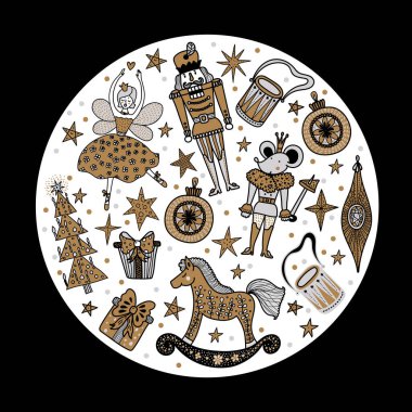 Fındıkkıran. Sihirli vektör illüstrasyonu.