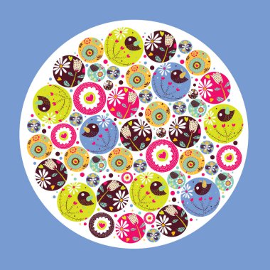 Çiçekler benekli. Hoş tebrik kartı..