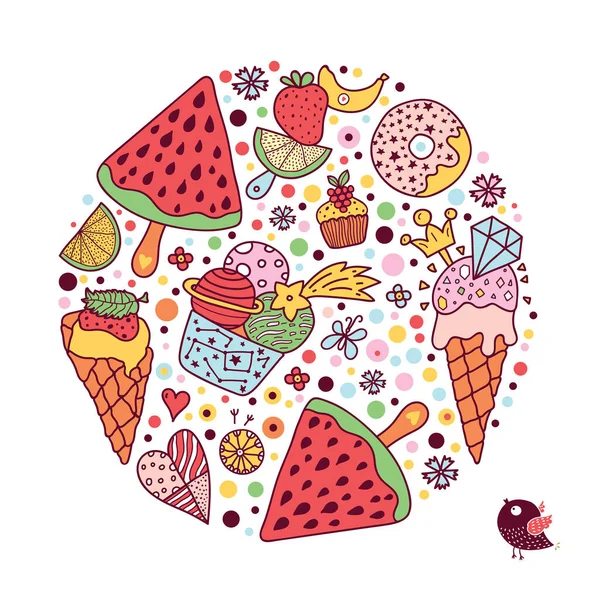 Summer Seamless Pattern — Stock Vector