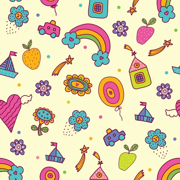 Seamless pattern for kids — Stock Vector